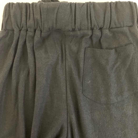 Lounge Pants Sweater Material Black Tie At Waist - Picture 4 of 7